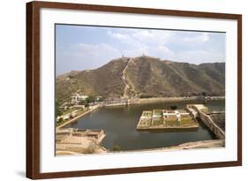 Kesar Kyari Bagh Gardens, Maota Lake, Amber Fort, Jaipur, Rajasthan, India, Asia-Peter Barritt-Framed Photographic Print