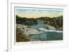 Keshena Falls, Wisconsin - Wolf River Near Shawano Scene-Lantern Press-Framed Premium Giclee Print