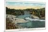 Keshena Falls, Wisconsin - Wolf River Near Shawano Scene-Lantern Press-Mounted Premium Giclee Print