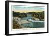 Keshena Falls, Wisconsin - Wolf River Near Shawano Scene-Lantern Press-Framed Art Print