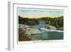 Keshena Falls, Wisconsin - Wolf River Near Shawano Scene-Lantern Press-Framed Art Print