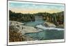 Keshena Falls, Wisconsin - Wolf River Near Shawano Scene-Lantern Press-Mounted Art Print