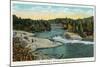 Keshena Falls, Wisconsin - Wolf River Near Shawano Scene-Lantern Press-Mounted Art Print