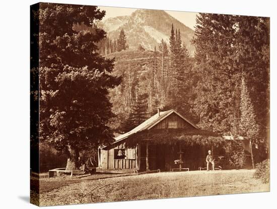 Kessler Peak and Meeks Camp, Big Cottonwood Canyon, Utah, Usa, 1861-75-Carleton Emmons Watkins-Stretched Canvas