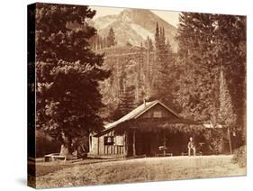 Kessler Peak and Meeks Camp, Big Cottonwood Canyon, Utah, Usa, 1861-75-Carleton Emmons Watkins-Stretched Canvas