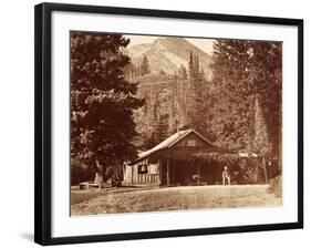 Kessler Peak and Meeks Camp, Big Cottonwood Canyon, Utah, Usa, 1861-75-Carleton Emmons Watkins-Framed Photographic Print