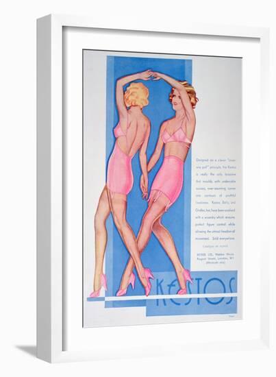 Kestos Lingerie Advert, 1935-null-Framed Giclee Print