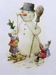 Snowman and Hares, 1999-Kestutis Kasparavicius-Giclee Print