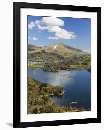 Keswick and Skiddaw Viewed from Catbells, Derwent Water, Lake District Nat'l Park, Cumbria, England-Chris Hepburn-Framed Photographic Print