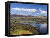 Keswick and Skiddaw Viewed from Catbells, Derwent Water, Lake District Nat'l Park, Cumbria, England-Chris Hepburn-Framed Stretched Canvas