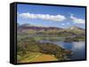 Keswick and Skiddaw Viewed from Catbells, Derwent Water, Lake District Nat'l Park, Cumbria, England-Chris Hepburn-Framed Stretched Canvas