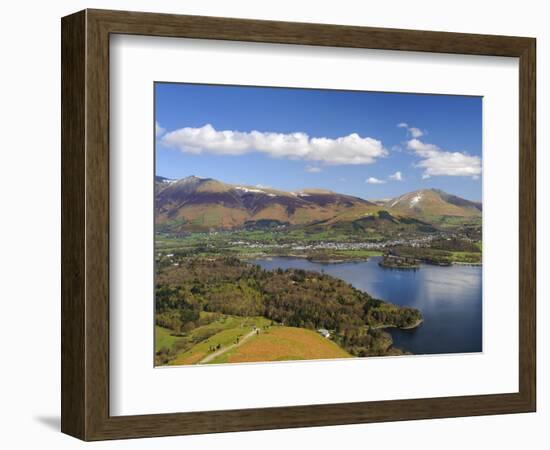 Keswick and Skiddaw Viewed from Catbells, Derwent Water, Lake District Nat'l Park, Cumbria, England-Chris Hepburn-Framed Photographic Print