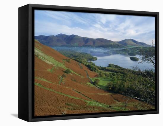 Keswick, Beside Derwent Water, with Skiddaw and Blencathra Behind, Lake District, Cumbria, England-Rainford Roy-Framed Stretched Canvas