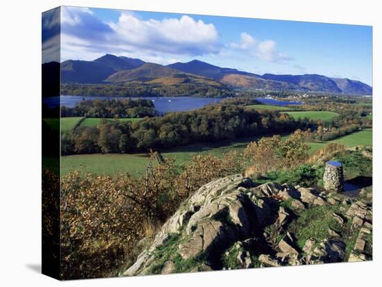 Keswick from Castle Head, Borrowdale, Lake District, Cumbria, England, United Kingdom-Neale Clarke-Stretched Canvas