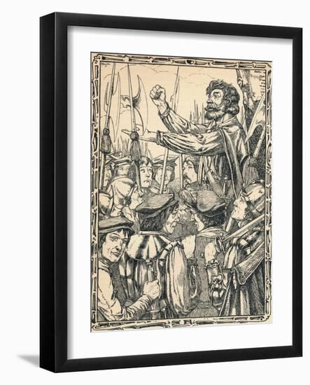 Ket the Tenner Addressing His Followers, 1902-Patten Wilson-Framed Giclee Print