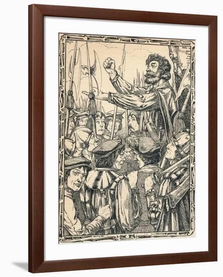 Ket the Tenner Addressing His Followers, 1902-Patten Wilson-Framed Giclee Print