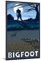 Ketchikan, Alaska - Bigfoot-Lantern Press-Mounted Art Print