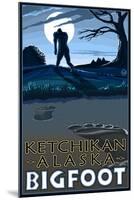 Ketchikan, Alaska - Bigfoot-Lantern Press-Mounted Art Print