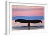 Ketchikan, Alaska - Humpback Fluke and Sunset-Lantern Press-Framed Art Print