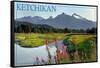 Ketchikan, Alaska - Mountain Wilderness and Fireweed-Lantern Press-Framed Stretched Canvas