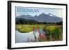 Ketchikan, Alaska - Mountain Wilderness and Fireweed-Lantern Press-Framed Art Print