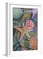 Ketchikan, Alaska - Tidepools-Lantern Press-Framed Art Print