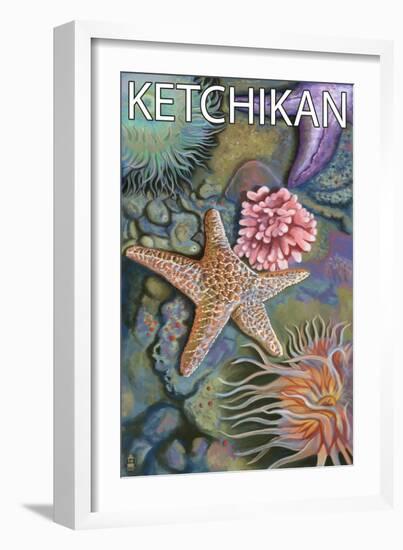 Ketchikan, Alaska - Tidepools-Lantern Press-Framed Art Print