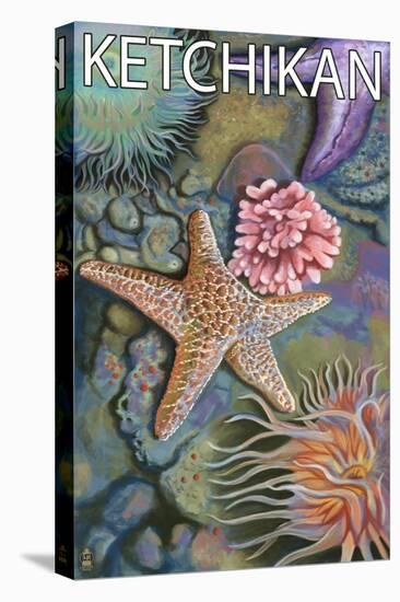 Ketchikan, Alaska - Tidepools-Lantern Press-Stretched Canvas