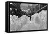 Ketchikan, Alaska - View of a Snow-Covered Front Street-Lantern Press-Framed Stretched Canvas