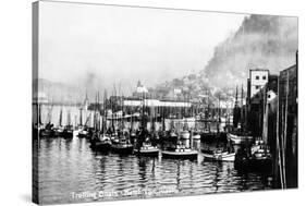 Ketchikan, Alaska - View of Trolling Boats in Harbor-Lantern Press-Stretched Canvas