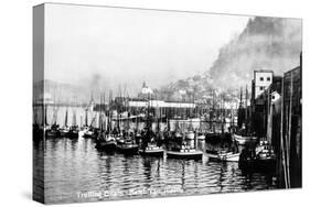 Ketchikan, Alaska - View of Trolling Boats in Harbor-Lantern Press-Stretched Canvas