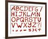 Ketchup Alphabet-timbrk-Framed Art Print