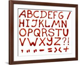 Ketchup Alphabet-timbrk-Framed Art Print