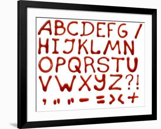 Ketchup Alphabet-timbrk-Framed Art Print