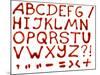Ketchup Alphabet-timbrk-Mounted Art Print