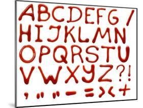 Ketchup Alphabet-timbrk-Mounted Art Print