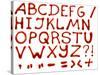 Ketchup Alphabet-timbrk-Stretched Canvas