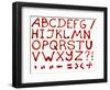 Ketchup Alphabet-timbrk-Framed Art Print