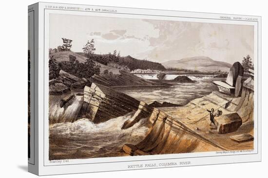 Kettle Falls, Columbia River-Thomas H. Ford-Stretched Canvas