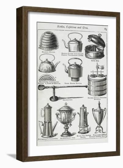 Kettles, Cafetieres and Urns-Isabella Beeton-Framed Giclee Print