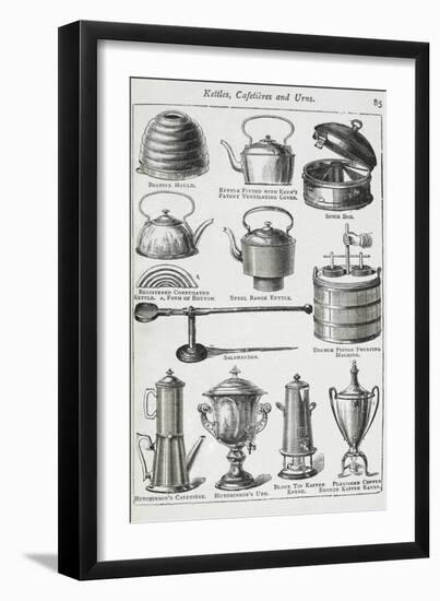 Kettles, Cafetieres and Urns-Isabella Beeton-Framed Giclee Print