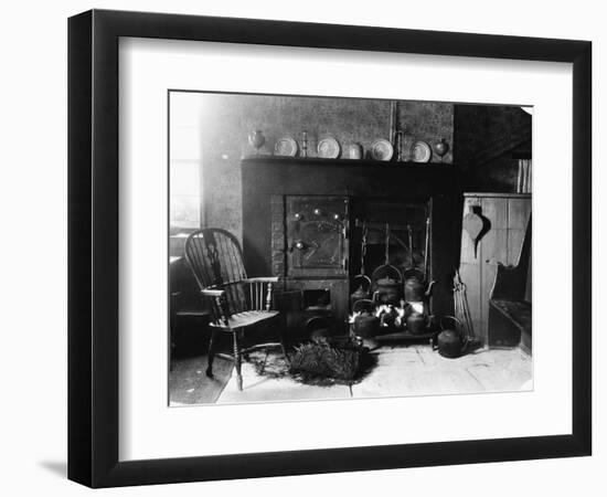 Kettles Hanging in an Open Fireplace-null-Framed Photographic Print