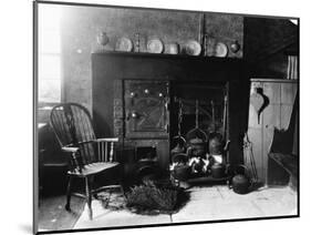 Kettles Hanging in an Open Fireplace-null-Mounted Photographic Print