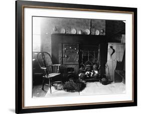 Kettles Hanging in an Open Fireplace-null-Framed Photographic Print