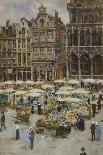 Flower Market in the Grand Place, Brussels, Undated-Ketty Gilsou-Hoppe-Framed Giclee Print