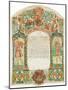 Ketubah (Jewish Marriage Contract), 1776-null-Mounted Giclee Print