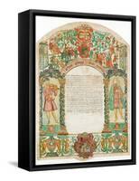 Ketubah (Jewish Marriage Contract), 1776-null-Framed Stretched Canvas