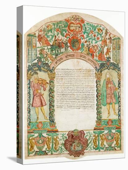 Ketubah (Jewish Marriage Contract), 1776-null-Stretched Canvas