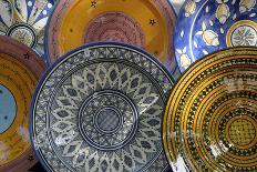 France, Aix-En-Provence. Ceramic Plates, Cours Mirabeau Market-Kevin Oke-Photographic Print
