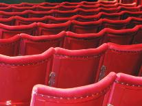 Rows of Red Theatre Seats-Kevin Walsh-Framed Stretched Canvas